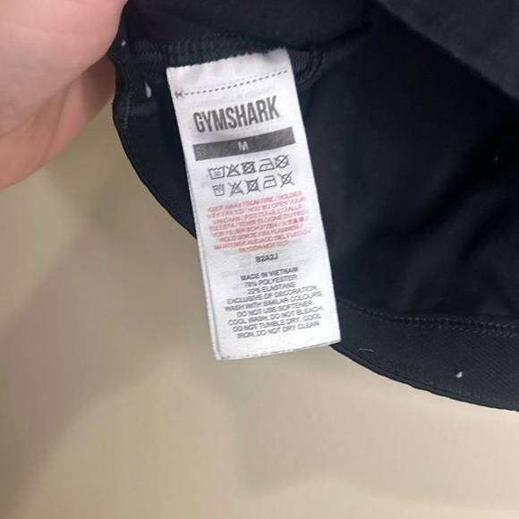 Gymshark Black Bandeau Style Sports Bra Sz Med - Picture 7 of 7